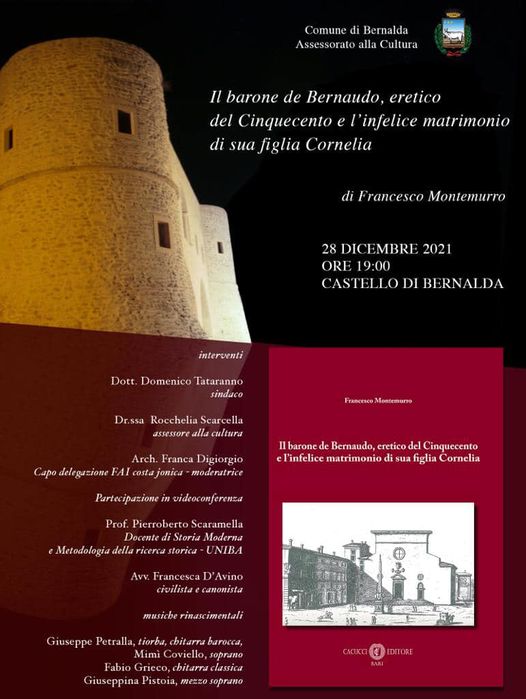 A Bernalda la presentazione del saggio storico di Francesco Montemurro -